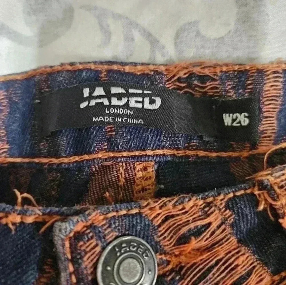 Jaded womens orange thread jeans! - Picture 3 of 5